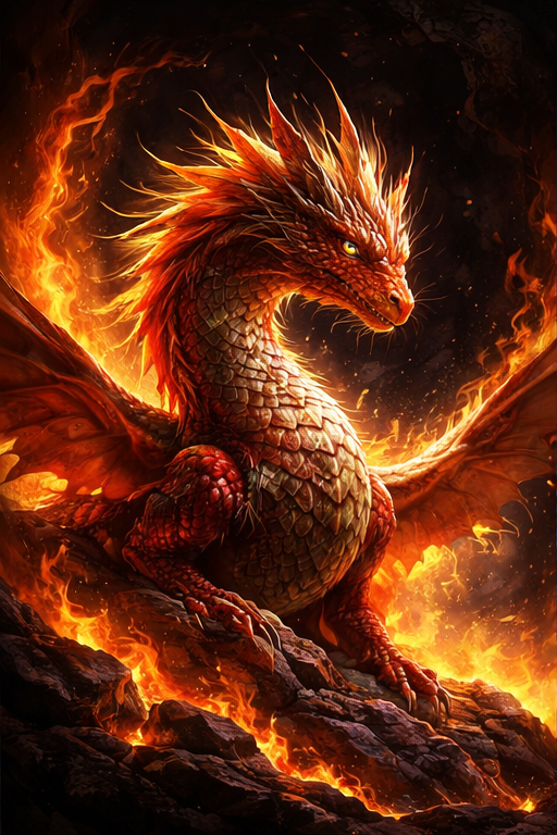 Welcome to the World fire dragon art
